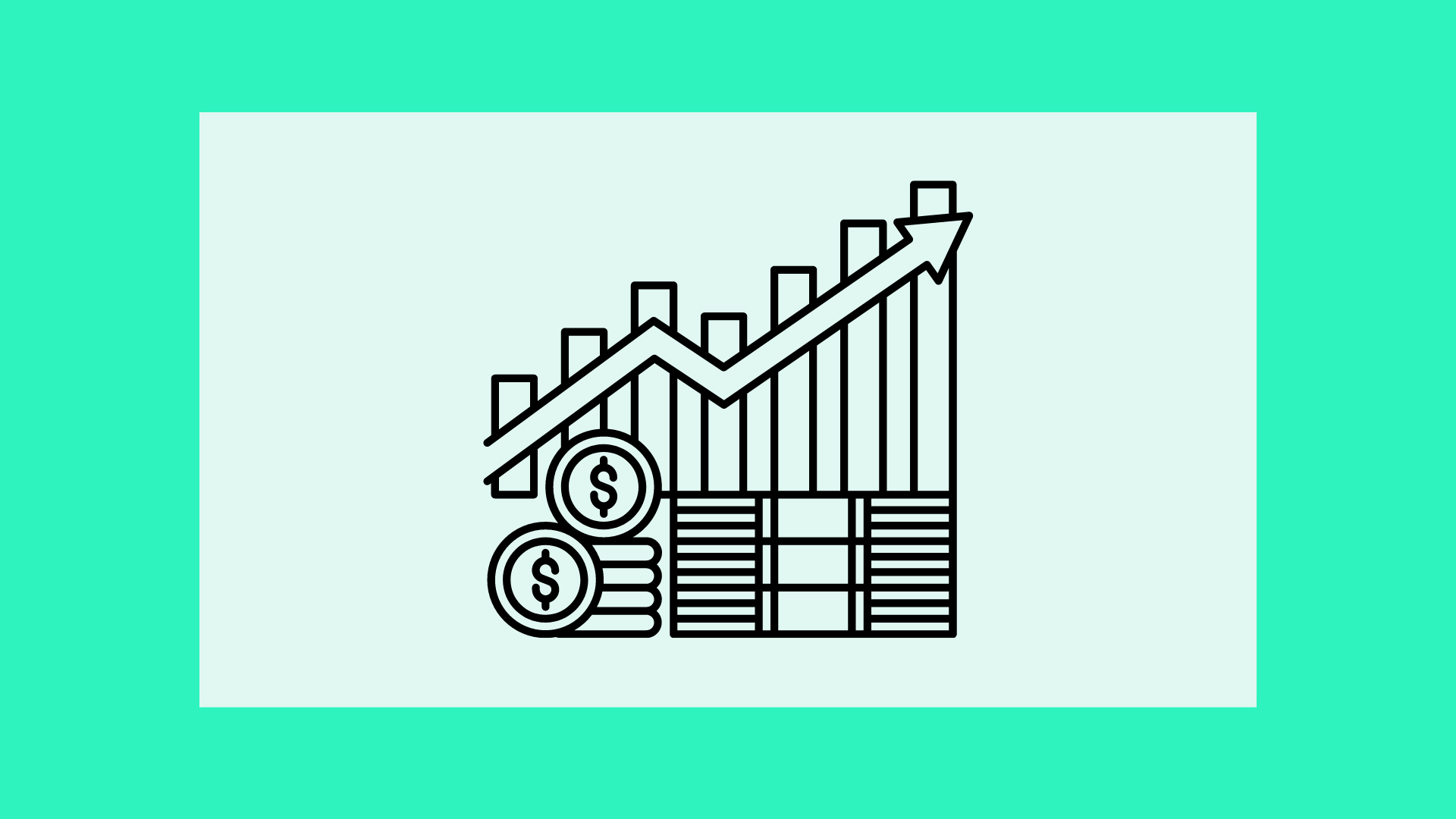 Graphic showing betting site profits going up