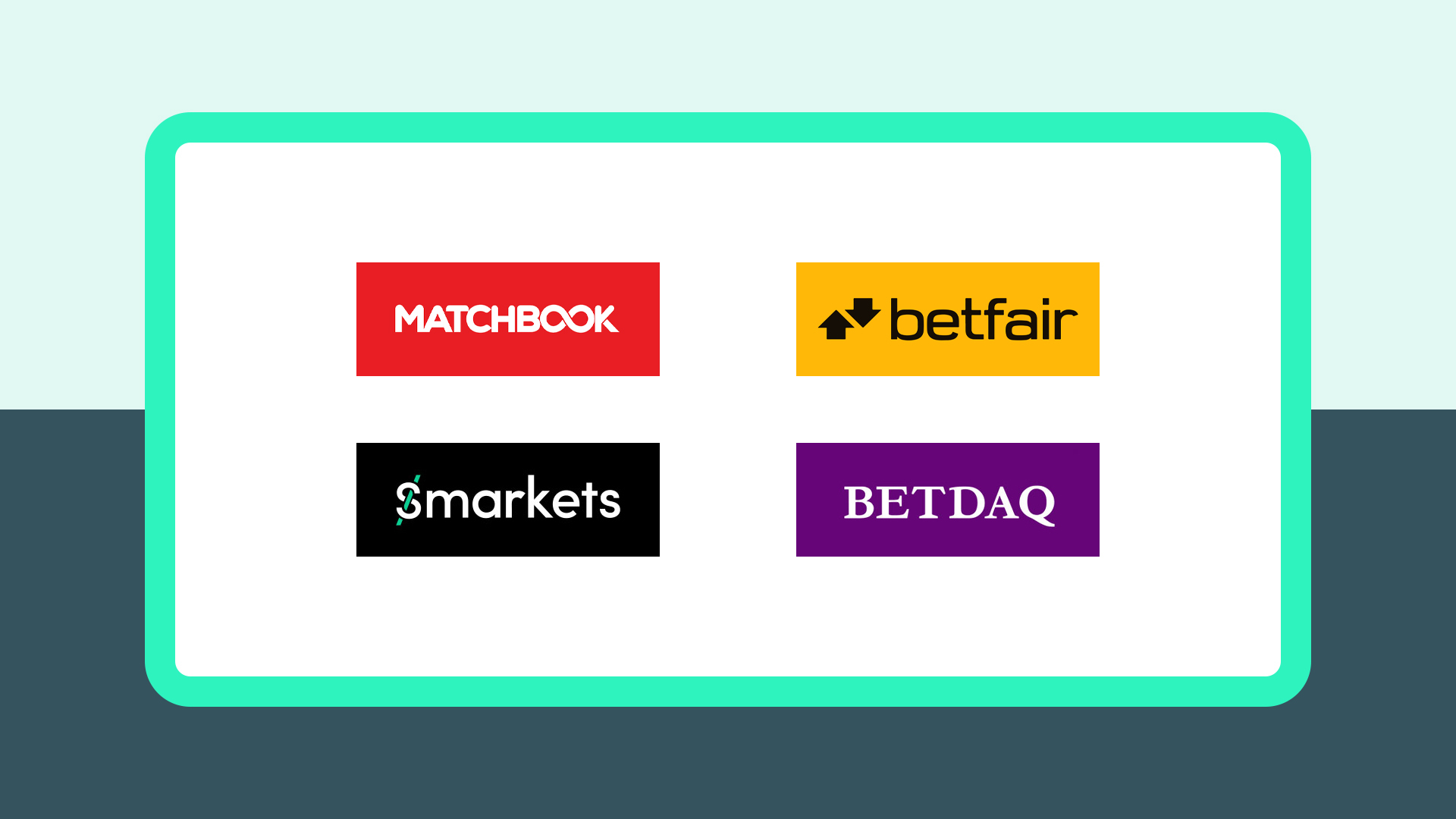 Logos of betting exchanges