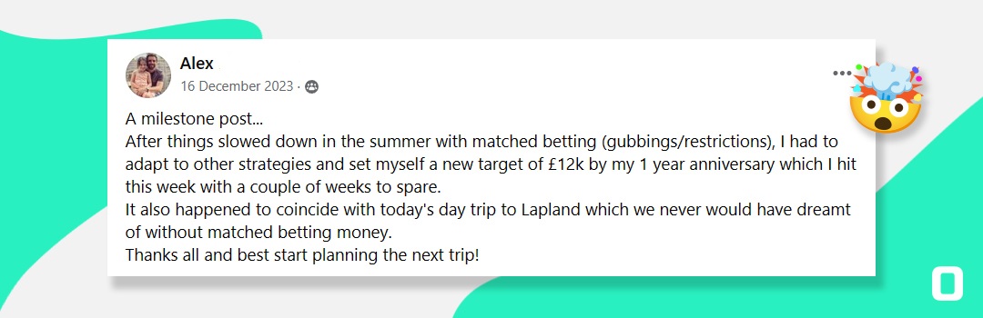 Outplayed member Alex's review of how he made £12k from matched betting