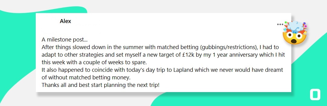 Outplayed member Alex's review of how he made £12k from matched betting